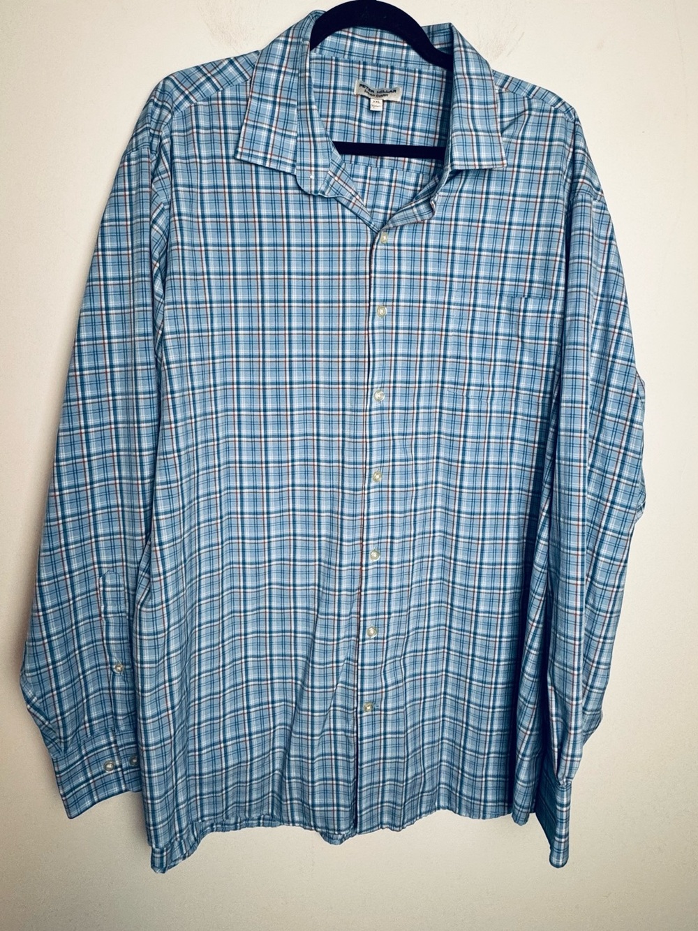 Peter Millar XXL Summer Comfort Blue Plaid Stretch